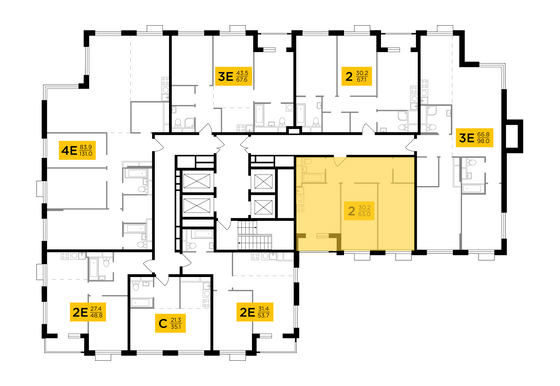 Продажа 2-комнатной квартиры 63 м², 27/27 этаж