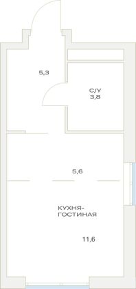 Продажа квартиры-студии 26,3 м², 13/23 этаж