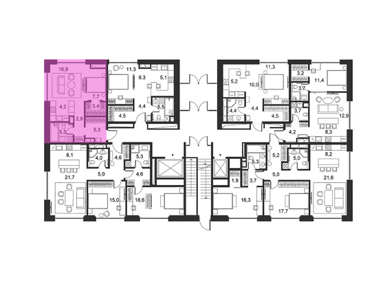 Продажа квартиры-студии 46,6 м², 1/5 этаж