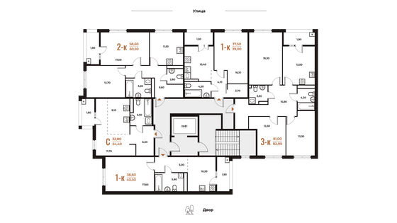 Продажа 1-комнатной квартиры 39 м², 6 этаж