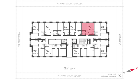 Продажа 1-комнатной квартиры 36,6 м², 13/16 этаж