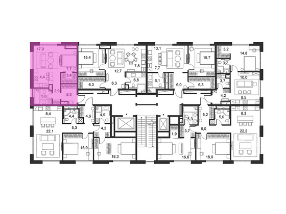 Продажа квартиры-студии 47,5 м², 2/5 этаж