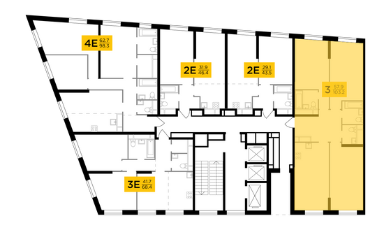 Продажа 3-комнатной квартиры 103,2 м², 25/30 этаж