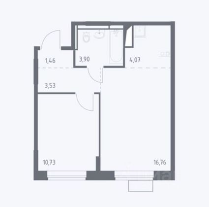 Продажа 2-комнатной квартиры 40,5 м², 6/10 этаж