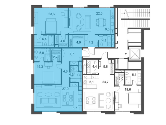 Продажа 3-комнатной квартиры 158,9 м², 2/5 этаж