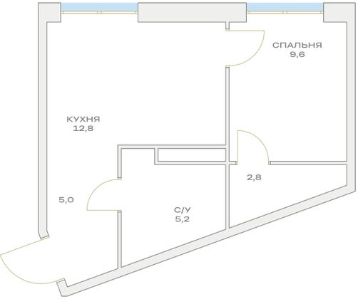 Продажа 1-комнатной квартиры 35,4 м², 13/23 этаж