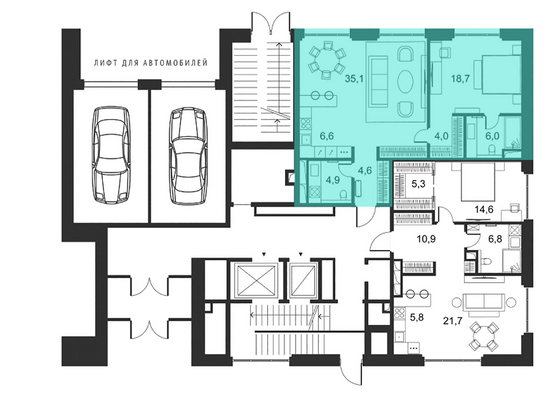 Продажа 1-комнатной квартиры 80,6 м², 1/5 этаж