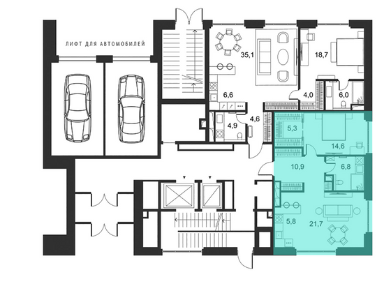 Продажа 1-комнатной квартиры 65,2 м², 1/5 этаж