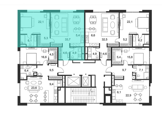 Продажа 1-комнатной квартиры 82,9 м², 2/5 этаж