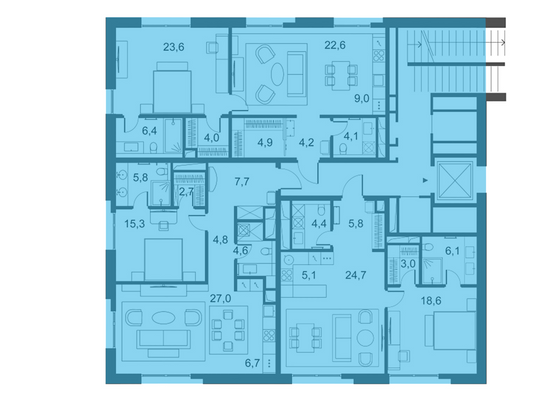 Продажа 3-комнатной квартиры 228,3 м², 2/5 этаж