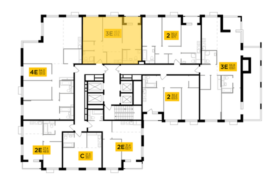 Продажа 3-комнатной квартиры 67,6 м², 26/27 этаж