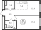 Продажа 2-комнатной квартиры 45,6 м², 8/9 этаж