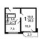 Продажа 1-комнатной квартиры 37,4 м², 2/17 этаж