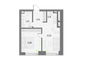 Продажа 1-комнатной квартиры 39,3 м², 33/55 этаж