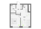 Продажа 1-комнатной квартиры 43,2 м², 51/55 этаж