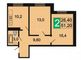 Продажа 2-комнатной квартиры 52,5 м², 2/3 этаж