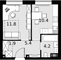 Продажа 1-комнатной квартиры 33,7 м², 5/28 этаж