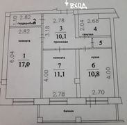 59 м², 2-комн. квартира, 3/9 этаж