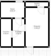 35,3 м², 1-комн. квартира, 5/5 этаж