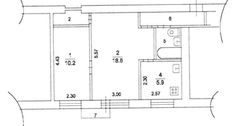 45,2 м², 2-комн. квартира, 3/5 этаж