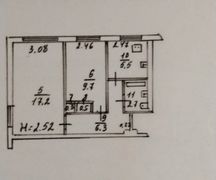 48 м², 2-комн. квартира, 1/5 этаж