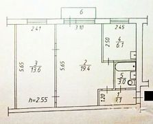 44 м², 2-комн. квартира, 3/5 этаж