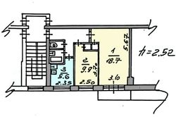 45,4 м², 2-комн. квартира, 4/5 этаж