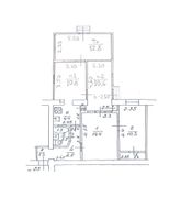 39,7 м², 2-комн. квартира, 1/4 этаж