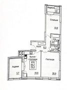 74,2 м², 2-комн. квартира, 5/24 этаж