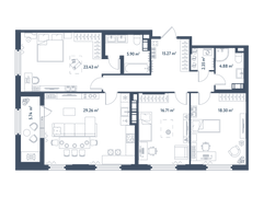 119 м², 3-комн. квартира, 10/11 этаж