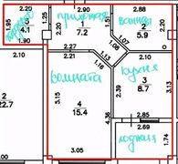 41,3 м², 1-комн. квартира, 3/10 этаж