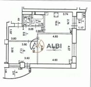 53,4 м², 2-комн. квартира, 12/14 этаж