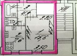 32,6 м², 1-комн. квартира, 2/6 этаж