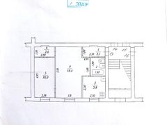 42,8 м², 2-комн. квартира, 1/3 этаж