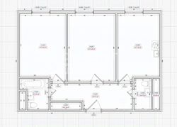 52,3 м², 2-комн. квартира, 8/22 этаж