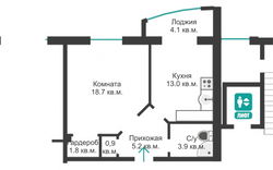 47 м², 1-комн. квартира, 5/10 этаж