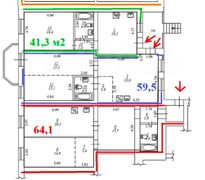 41,3 м², 1-комн. квартира, 3/8 этаж