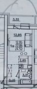 24 м², 1-комн. квартира, 3/3 этаж