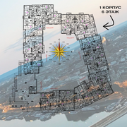 63,6 м², 1-комн. квартира, 6/8 этаж