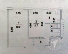 46,5 м², 2-комн. квартира, 4/9 этаж