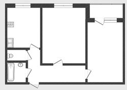 51 м², 2-комн. квартира, 7/9 этаж