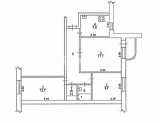 62 м², 3-комн. квартира, 1/9 этаж