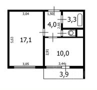 35,5 м², 1-комн. квартира, 16/17 этаж