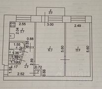 44 м², 2-комн. квартира, 5/5 этаж