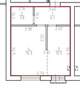 36,7 м², 1-комн. квартира, 1/3 этаж