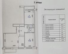 61,9 м², 3-комн. квартира, 7/9 этаж