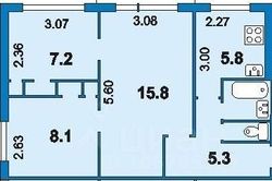 47 м², 3-комн. квартира, 5/5 этаж