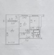 43 м², 2-комн. квартира, 2/9 этаж