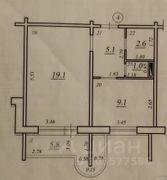 36,9 м², 1-комн. квартира, 1/10 этаж