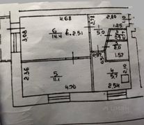 40 м², 2-комн. квартира, 5/5 этаж